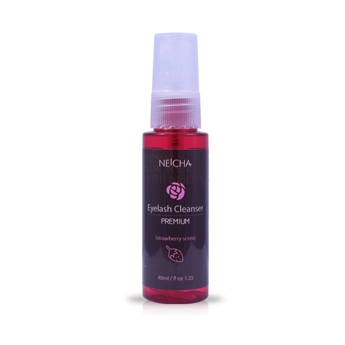 Neicha Eyelash Cleanser Spray Strawberry Scent Spray 40 ml Çilek Kokulu İpek Kirpik Temizleyici Sprey