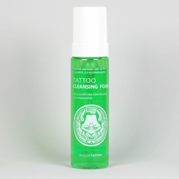 Aloe Tattoo Green Soap Foam 220 ml Dövme Temizleme Köpüğü Yeşil Sabun