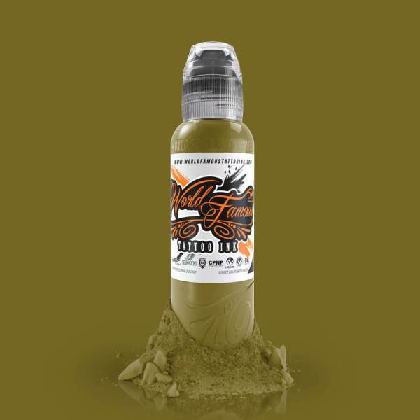World Famous Ink Sicilian Olive 1/2 oz 15 ml Zeytin Yeşili Dövme Boyası Yarım Oz Boya