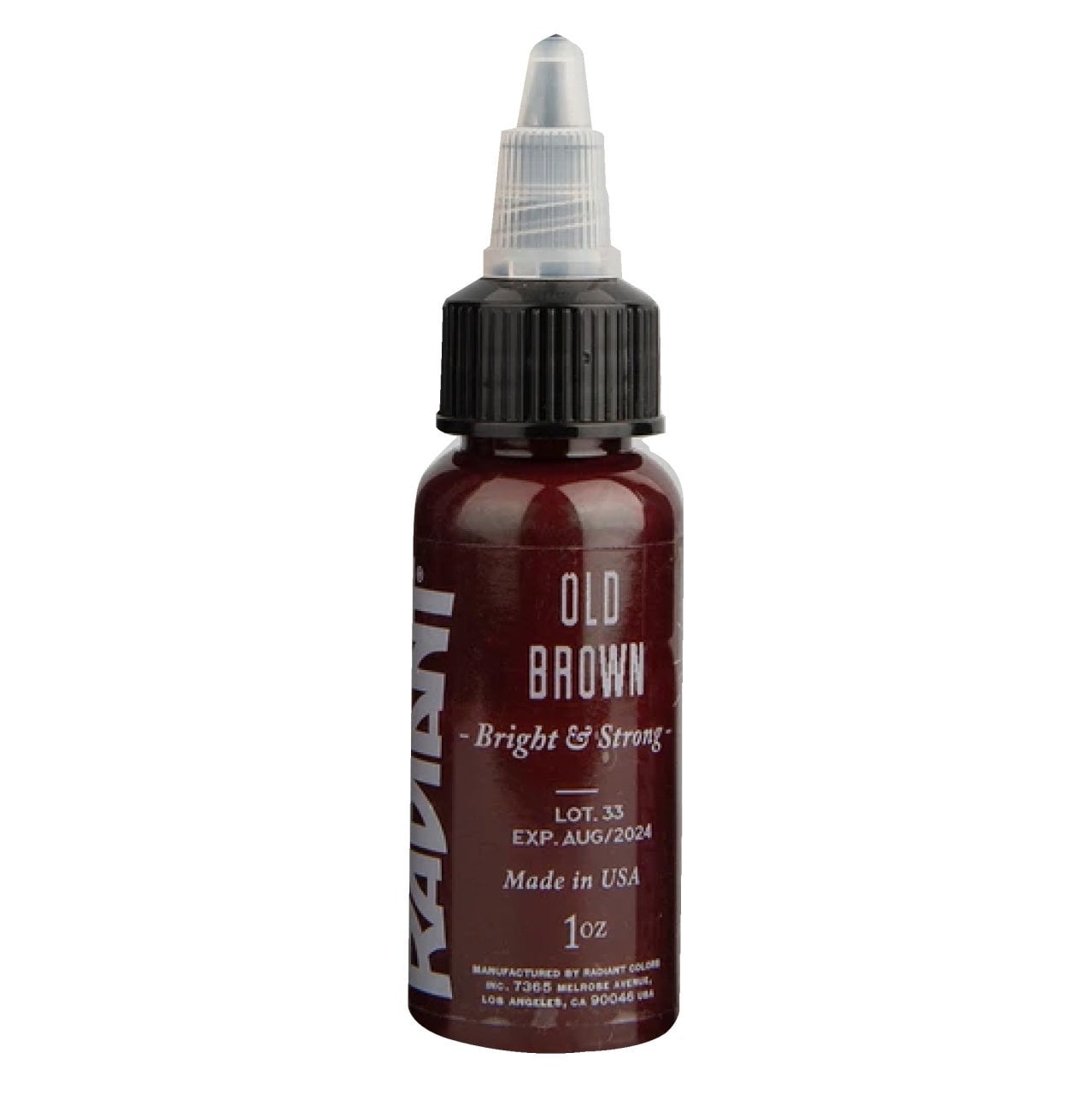 Radiant Old Brown 1 oz 30 ml Koyu Kahverengi Dövme Boyası