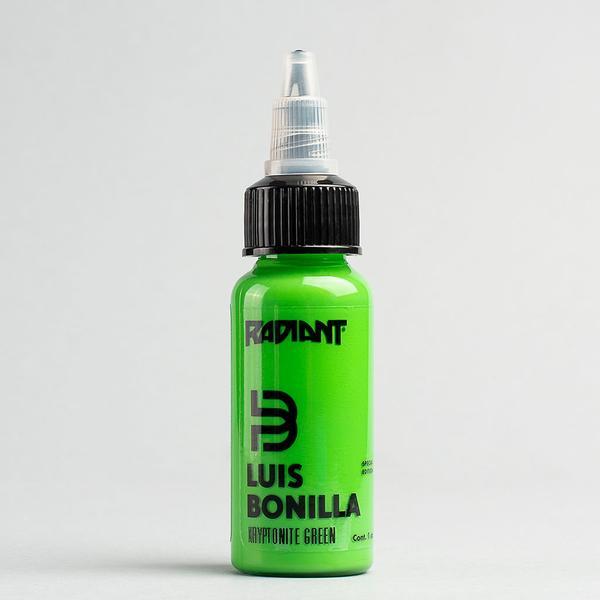 Radiant Luis Bonilla Kryptonite Green 1 oz 30 ml Parlak Yeşil Dövme Boyası