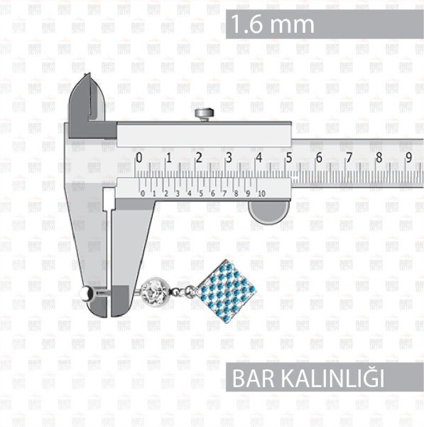 5 Adet Cerrahi Çelik Sallantılı Göbek Piercing