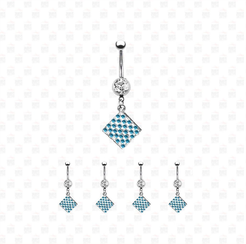 5 Adet Cerrahi Çelik Sallantılı Göbek Piercing