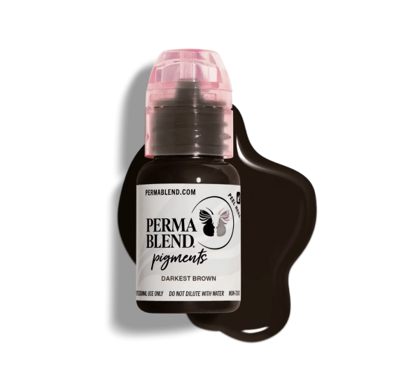 Perma Blend Darkest Brown 1/2 oz 15 ml Kaş ve Saç Simülasyon İçin Kalıcı Makyaj Boyası Permablend