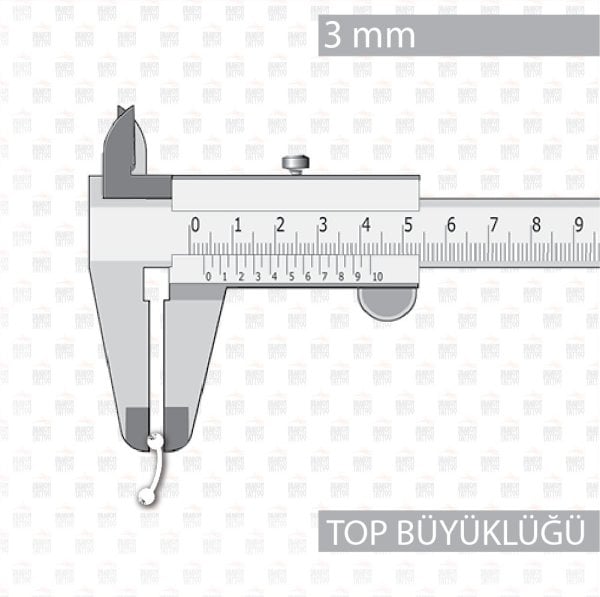 UV Akrilik Bioplast Kaş Beyaz Piercing