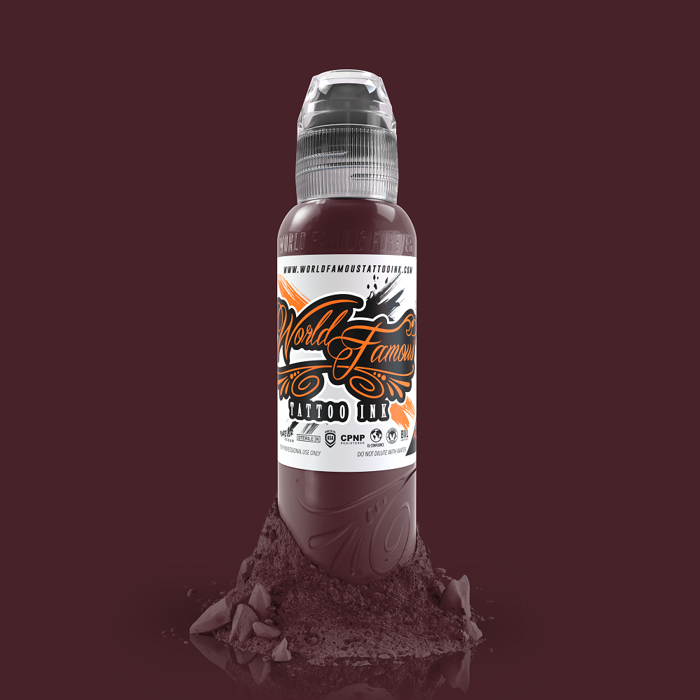 World Famous Tattoo Ink Burgundy Wine 1 oz 30 ml Bordo Dövme Boyası