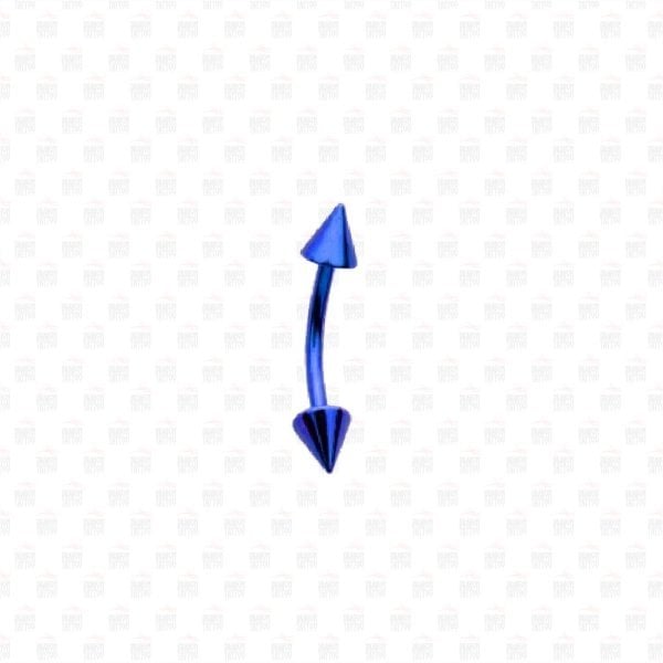 Cerrahi Çelik Çift Spike Mavi Kaş Piercing