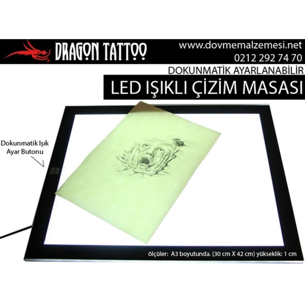 Led Işıklı Çizim Masası (Light Box) A3