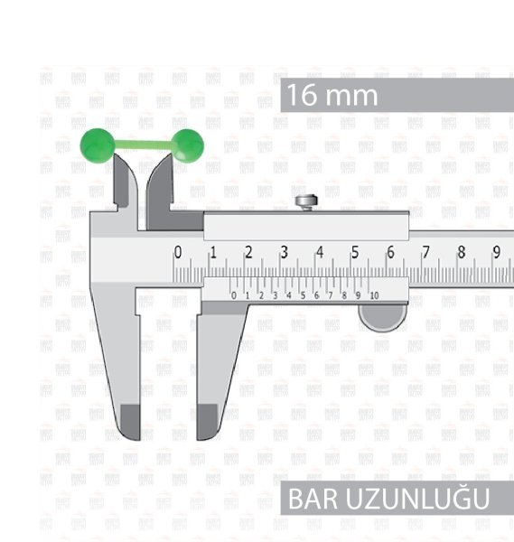 10 Adet Bioplast Flexible Yeşil Renkli Dil Piercing