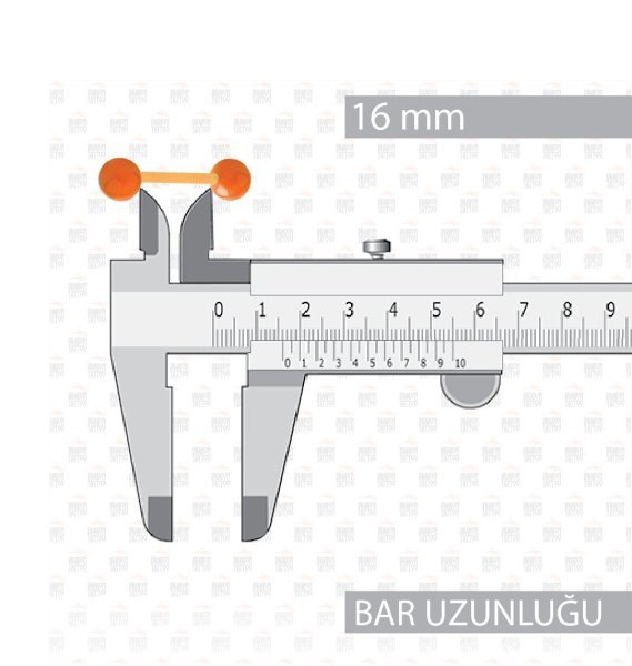 10 Adet Bioplast Flexible Turuncu Renkli Dil Piercing