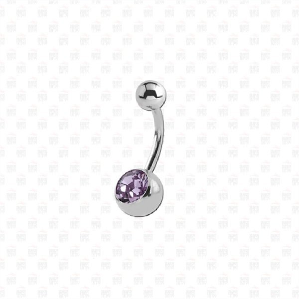 Cerrahi Çelik Taşlı Göbek Piercing