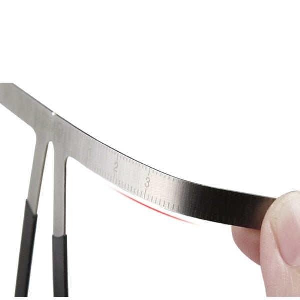 Measurement Ruler of Mild Steel Eyebrow sat nose-up