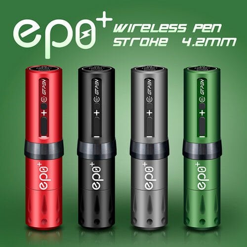 Ava EP8 Plus Luxury Kit Kablosuz, Çift Bataryalı, Şarjlı Rotary Pen Dövme Makinesi Gri