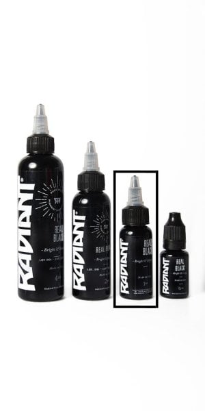 Radiant Real Black 1 oz 30 ml Siyah Dövme Boyası