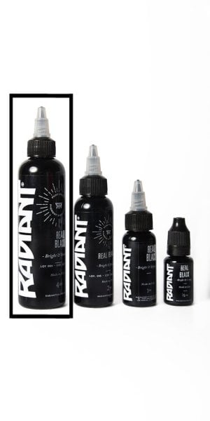 Radiant Real Black 4 oz 120 ml Black Dye Tattoo