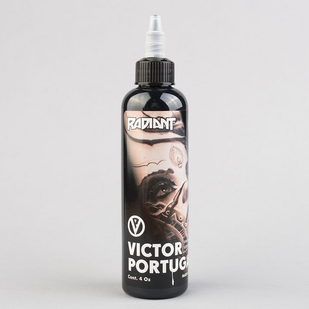Radiant Victor Portugal V3 Siyah Gölge Boyası 4 oz 120 ml Dövme Boyası