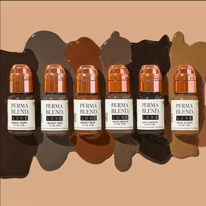 Perma Blend Luxe Ready Set Go Pre-Modified Kaş için Kalıcı Makyaj Boyası Seti 6 x 15ml
