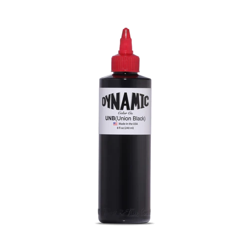 Dynamic Union Black 8 oz 240 ml Avrupa Birliği REACH Yönetmeliğine Uygun Siyah Çizgi, Dolgu ve Gölge Dövme Boyası