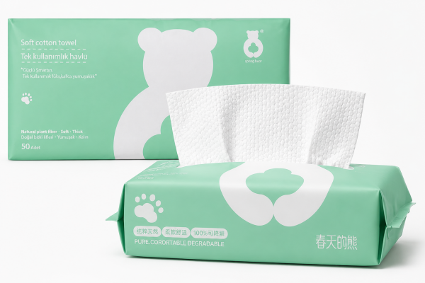 Spring Bear Dövme Temizleme, Kurulama ve Silme Havlusu 50 Yaprak 20cm x 20cm