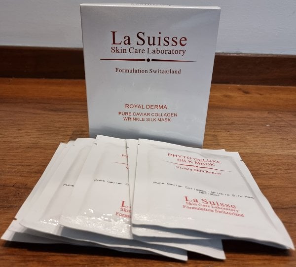 La Suisse Skin Care Laboratory Pure Caviar Collagen Wrinkle Silk Mask Kırışıklık Karşıtı Maske 40ml x 6 Paket