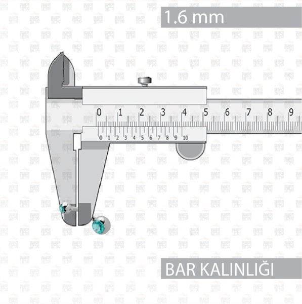 Titanyum Çift Taşlı Göbek Piercing