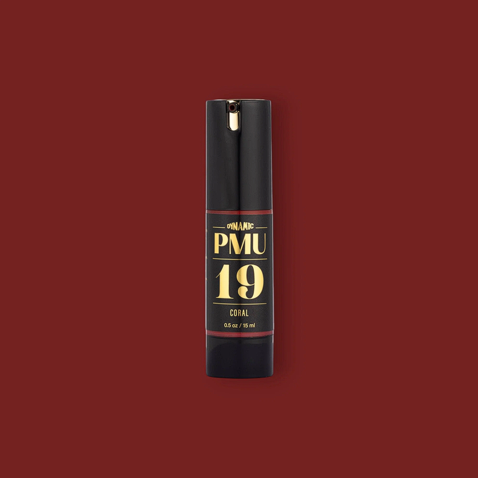 Dynamic PMU Ink Kalıcı Makyaj Boyası 15 ml - 1/2 oz Koyu Kırmızı 19 - CORAL