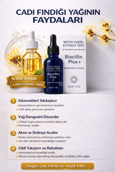 Biocillin Plus Witch Hazel Extract 100% Cilt Bakım Serumu 50ml