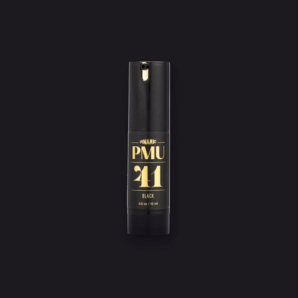 Dynamic PMU Ink Kalıcı Makyaj Boyası 15 ml - 1/2 oz Siyah Eyeliner ve Kaş 41 - BLACK