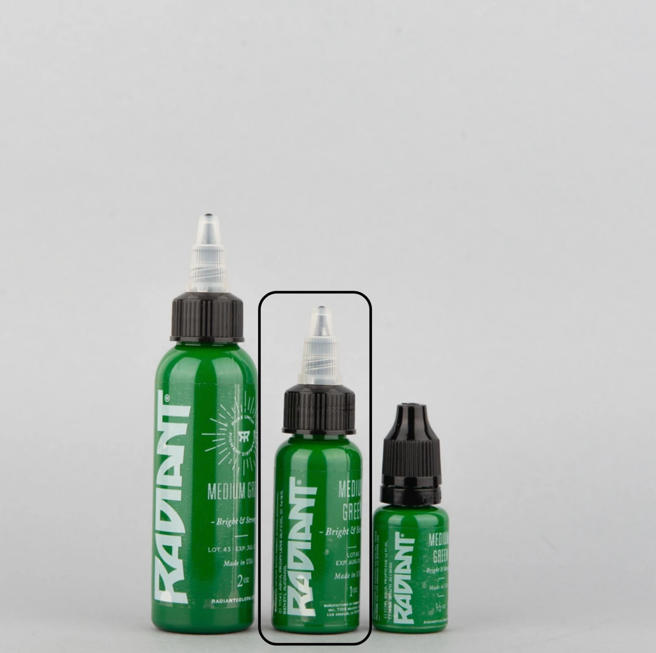 Radiant Medium Green 1 oz 30 ml Yeşil Dövme Boyası