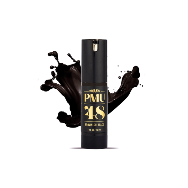 Dynamic PMU Ink Kalıcı Makyaj Boyası 15 ml - 1/2 oz Koyu Kahverengi 48 - BROWNISH BLACK