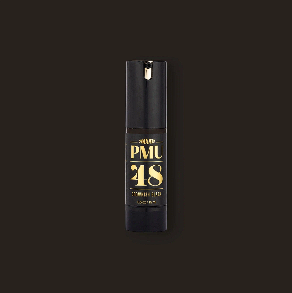 Dynamic PMU Ink Kalıcı Makyaj Boyası 15 ml - 1/2 oz Koyu Kahverengi 48 - BROWNISH BLACK