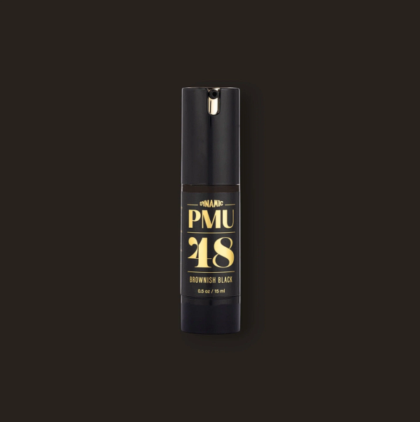 Dynamic PMU Ink Kalıcı Makyaj Boyası 15 ml - 1/2 oz Koyu Kahverengi 48 - BROWNISH BLACK
