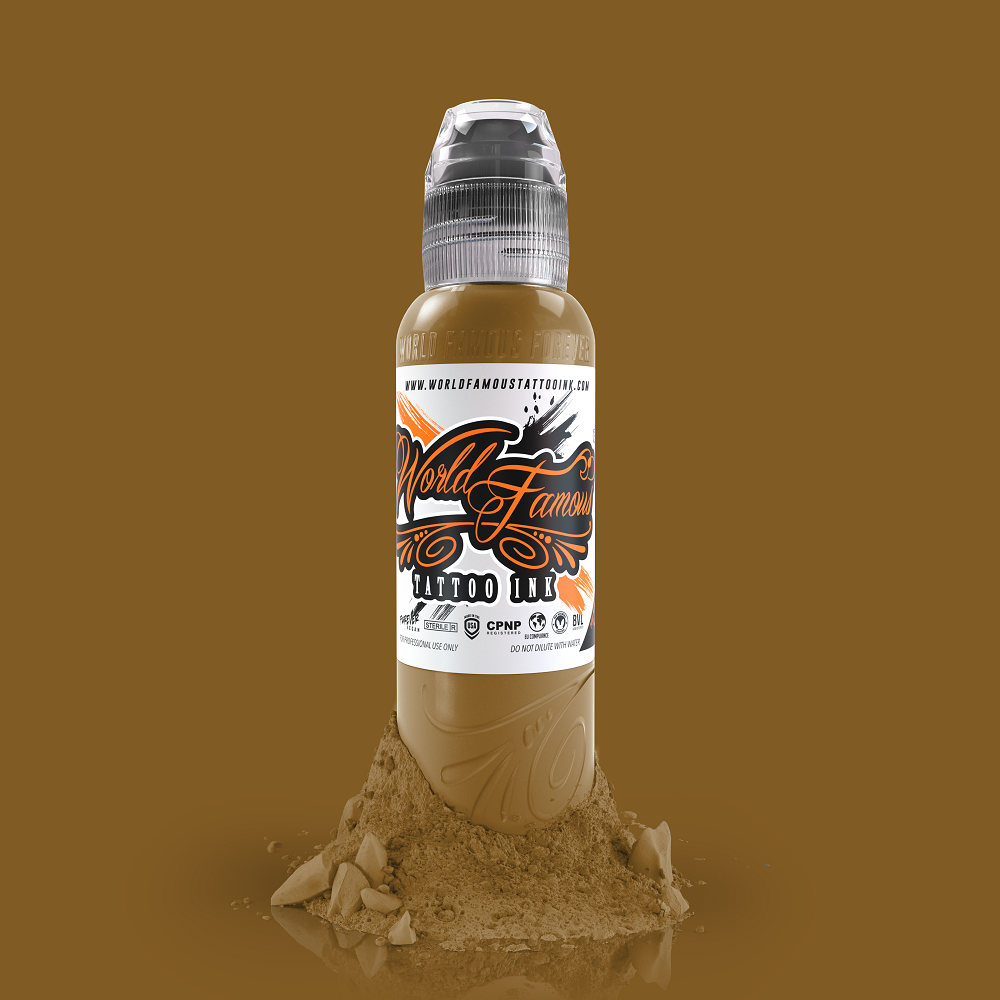 World Famous Tattoo Ink Indian Ink 1/2 oz 15 ml Kahverengi Dövme Boyası
