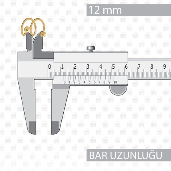 Cerrahi Çelik Altın Sarısı Burgulu Piercing