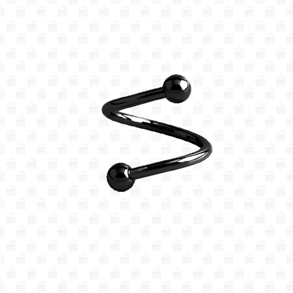 Cerrahi Çelik Siyah Burgulu Piercing