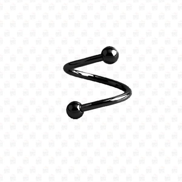 Cerrahi Çelik Siyah Burgulu Piercing