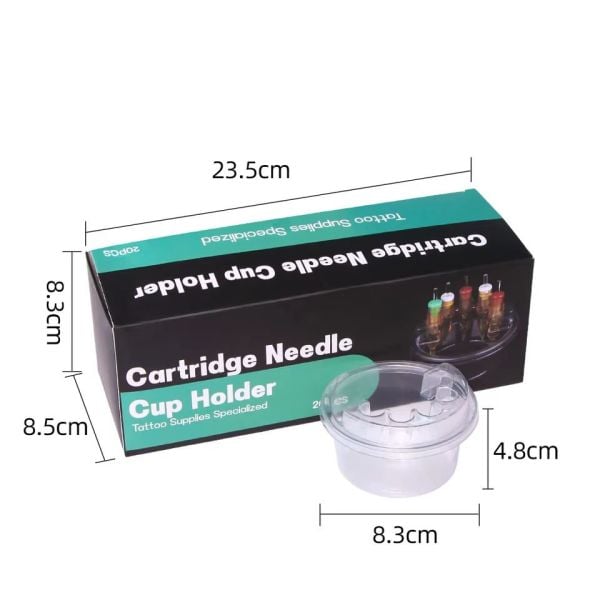 Cartridge Needle Cup Holder 20 Adet / Paket Kartuş İğne Standı ve İğne Temizleme Kabı