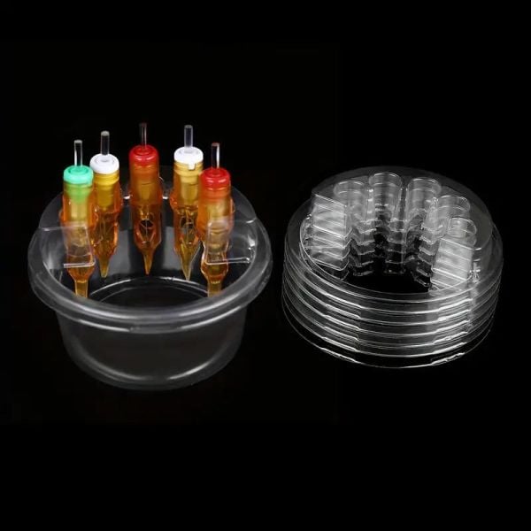 Cartridge Needle Cup Holder 20 Adet / Paket Kartuş İğne Standı ve İğne Temizleme Kabı
