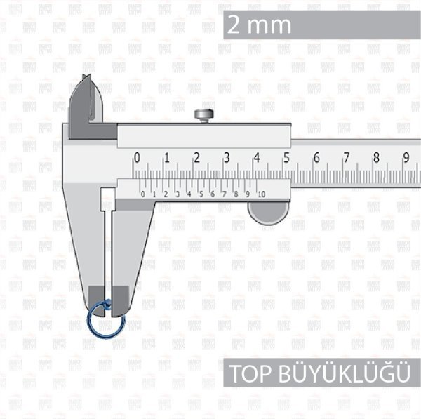 Cerrahi Çelik Toplu Mavi Halka Piercing Cerrahi Çelik Toplu Mavi Halka Piercing Halka Genişliği 10mm - Top Büyüklüğü 3 mm - Bar Kalınlığı 1.2mm