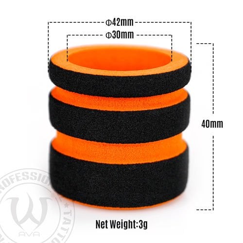 Ava Yumuşak Köpük Grip Tutacak Kılıfı 42 mm Turuncu Siyah Cover