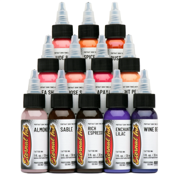 Portret van de Eeuwige Tattoo Ink 1 oz / 30 ml van 12 Color Kit