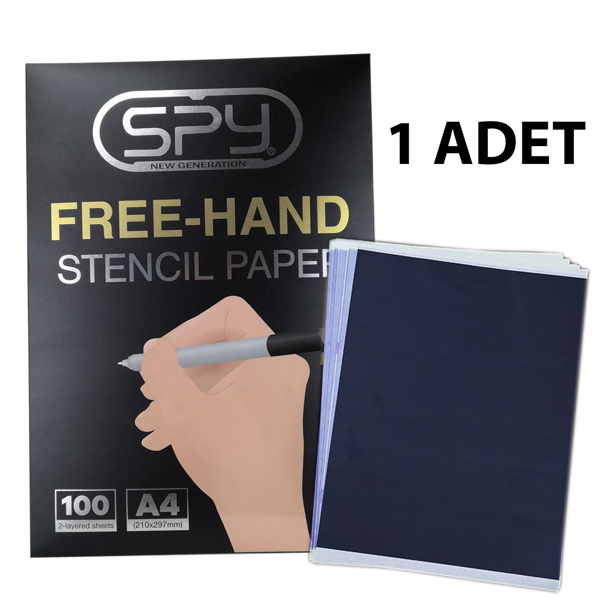 SPY Freehand El Çizimi Karbon Dövme Transfer Kağıdı A4 Boyutunda 1 Adet