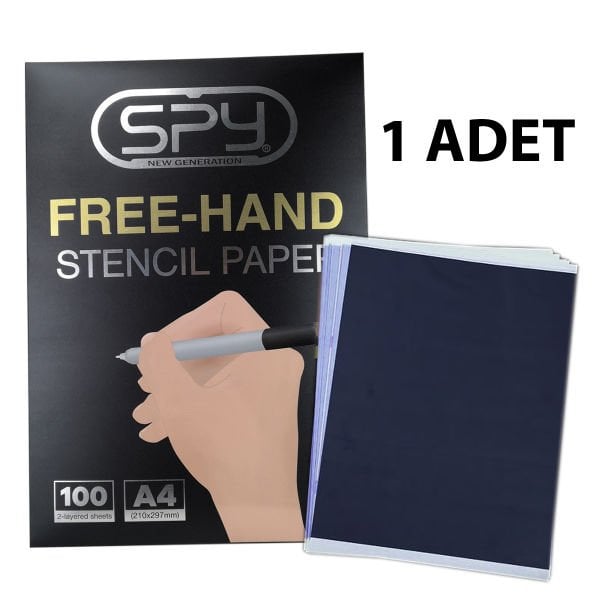 SPY Freehand El Çizimi Karbon Dövme Transfer Kağıdı A4 Boyutunda 1 Adet