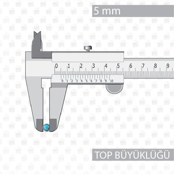 Cerrahi Çelik 1.6 mm Bar Topu Turkuaz Taşlı