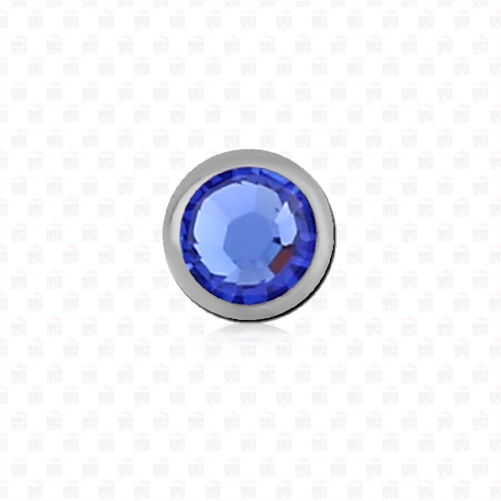 Chirurgisch Staal 1,6 mm Ball Blue Stone Bar