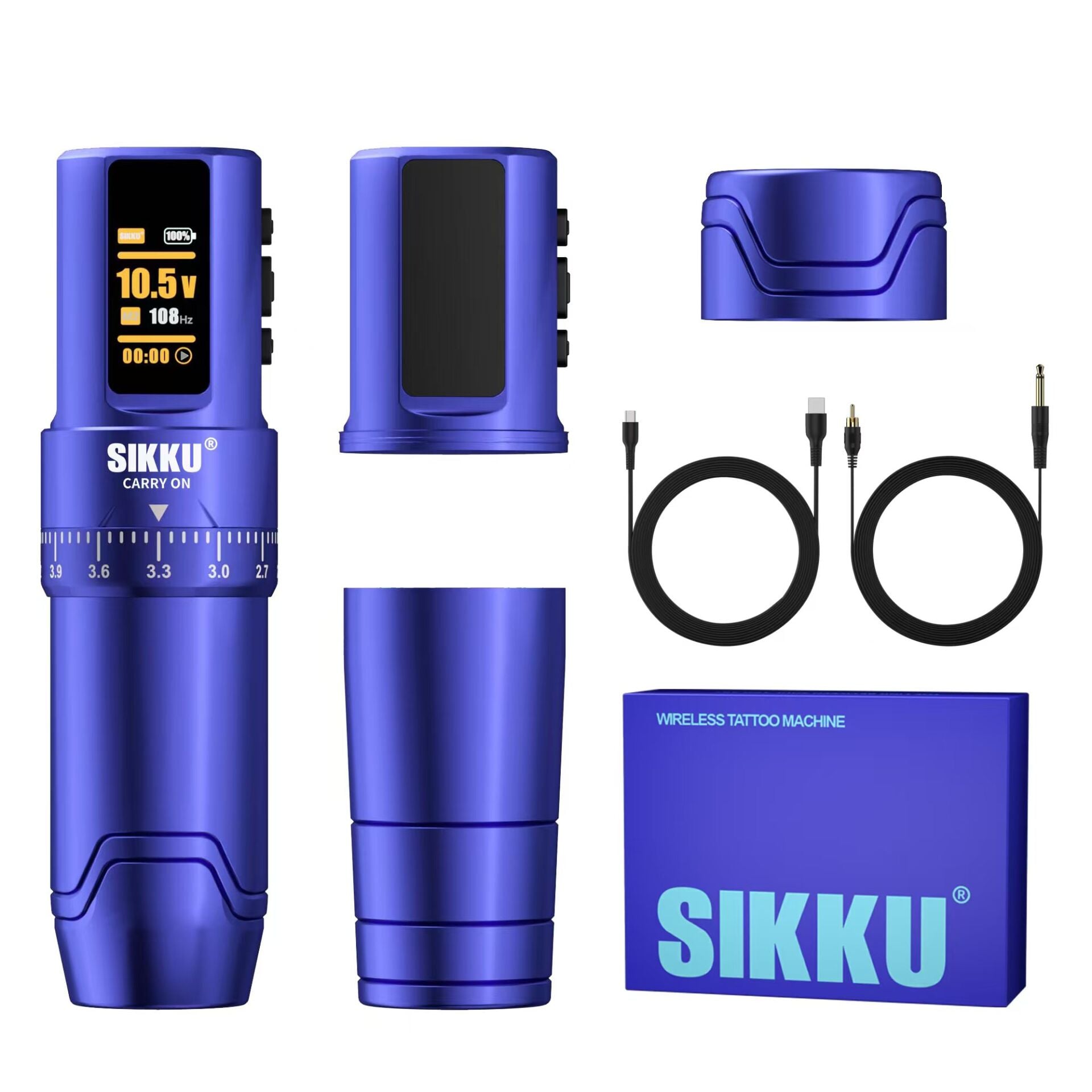 SIKKU CARRY ON KABLOSUZ BATARYALI DEĞİŞTİRİLEBİLİR STROKE KALICI MAKYAJ VE DÖVME MAKİNESİ INDIGO