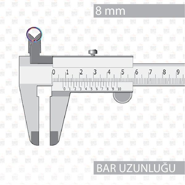 10 Adet Cerrahi Çelik Toplu Multicolor Halka Piercing