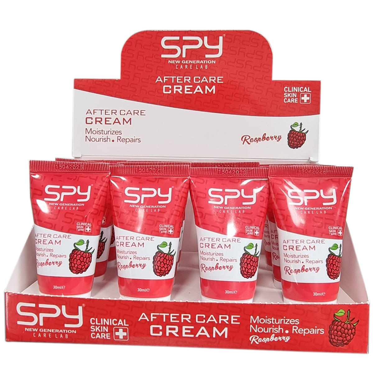 SPY Care Lab Dövme Sonrası Bakım Kremi Kutu 12 adet x 30 ml After Care Kırmızı Raspberry