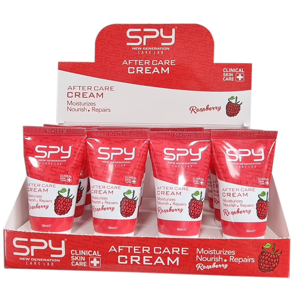 SPY Care Lab Dövme Sonrası Bakım Kremi Kutu 12 adet x 30 ml After Care Kırmızı Raspberry