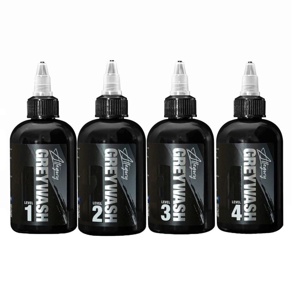 Allegory Ink Greywash Set 4'lü 4oz 120ml Gölge Dövme Boyası Seti